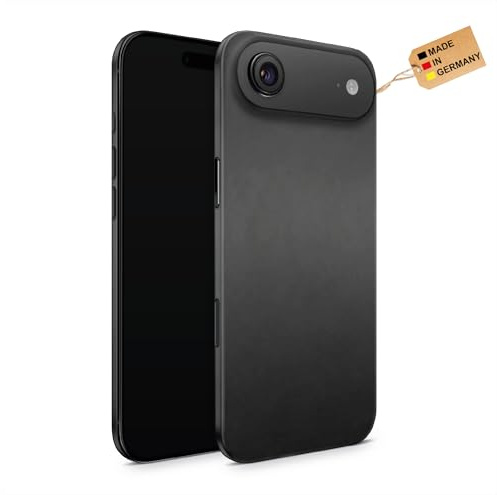 TF Skins Skins Compatible avec iPhone 17 Air, Film de protection complet à 360° avec découpe du logo (noir mat)