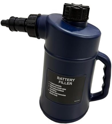 ALCXAZS Caraffa per acqua distillata per batterie leggera con beccuccio di spegnimento automatico e robusta, adatta a tutti i tipi di auto e applicazioni in officina. Distributore acqua distillata per