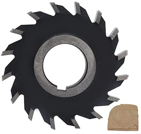 Cortadora de fresado frontal de acero de alta velocidad |16 dientes de 80 mm de diámetro para procesamiento plano/metalurgia precisos |Acabado suave y brillante, diseño de baja