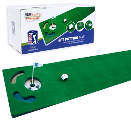 PGA Tour Putting Matte mit Übungsball und Training Tipps