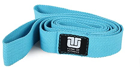 Tune Up Fitness – Double Loop Yoga Stretching Strap for Physical Therapy, Yoga, Working Out | Excellent Leg, Shoulder & Hamstring Stretcher & Yoga Strap | Enhances Flexibility, Mobility, Muscle Strength & Posture