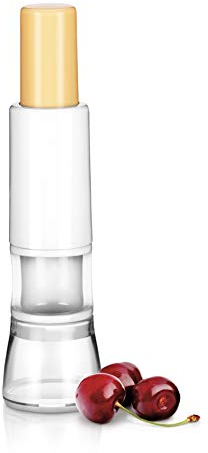 Tescoma Kirschentkerner, Kunststoff, weiß/transparent/gelb, 8.1 x 5.6 x 20.8 cm