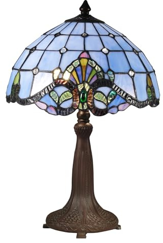 Dale Tiffany Baroque Table Lamp, Blue