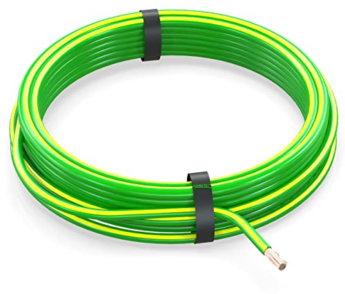 AUPROTEC 5m Fahrzeugleitung 4,0 mm² FLRY-B Auto Kabel als Ring Farbe grün-gelb
