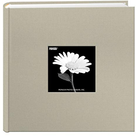 Fabric Frame Cover Photo Album 200 Pockets Hold 4x6 Photos, Biscotti Beige