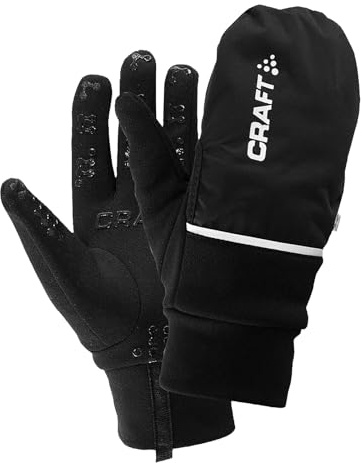 Craft Radhandschuh Lang 2 In 1 Hybrid Weather Gloves, Black, M
