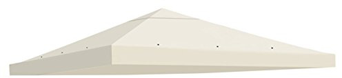 BenefitUSA Ersättningsöverdrag, 25 x 25 cm, lusthus, uteplats, paviljongöverdrag, solskydd i polyester, enkelskikt (gråbeige)
