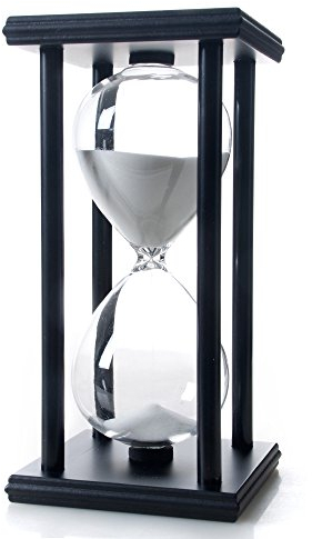 Bellaware 60 Minuten Sanduhr, Holz-Sanduhr in Weiß