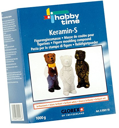 Glorex 6 9501 10 – Keramin-S, 1000 g, snövit