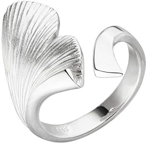 Jobo Damen-Ring aus 925 Sterling Silber mit Ginkgo-Motiv Größe 54