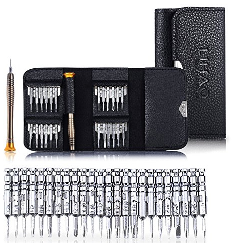 LIHAO Präzisions-Schraubendreher-Werkzeug-Set, Mini-Schraubendreher mit tragbarer Tasche (25 in 1)