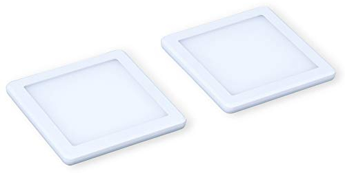 kalb Material für Möbel Lampe LED sous meuble éclairage de cuisine luminaire sous-face panneau, choix : lot de 2, température de couleur : blanc newtre