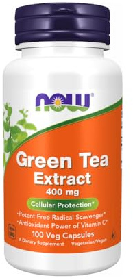 Now Foods Green Tea Extract 400mg 60% Capsules, 100 CT