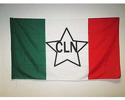 AZ FLAG - Drapeau Italie Comité de Libération Nationale - 150x90 cm - Drapeau Italien Résistance - Cln 100% Polyester Avec Fourreau et cordelette - Pavillon 110 g