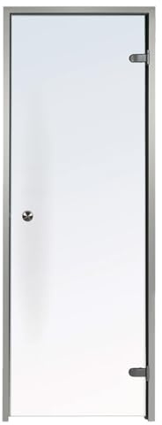 Desineo Puerta para baño Turco Transparente 70 x 190 cm Marco de Aluminio