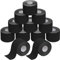 BB Sport 12 Rollen Kinesiologie Tape 5 cm x 5 m Viele Farben E-Book Anwendungsbroschüre Physio Tape Set Elastisch Wasserfest Muskelstraffende Bänder, Farbe:schwarz