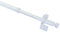 Gardinia 31512 Klemmstange, Ausdrehbar, Montage ohne Schrauben und Bohren, Press&Go Filigrano Kugel, Durchmesser 44418 mm, Länge 80-110 cm, Metall, Weiß, Weiß (Kugel)