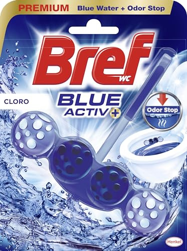 Bref Blue Activ Higiene Cesta WC (1 unidad), limpia baño para un WC siempre limpio y fresco, limpiador de baños con fórmula antical que elimina la suciedad