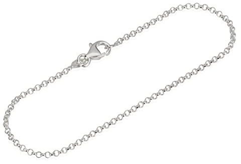 NKlaus Pulsera de plata de ley 925 cadena de guisantes cadena de plata 18cm 2,00mm 1,5gr 5639