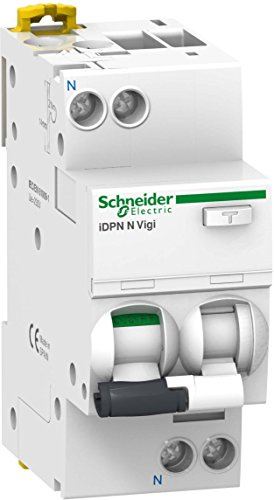 Schneider A9D32632 Interrupteur FI/LS iDPN N Vigi 1P+N, 32A, C-Char, 30 mA, Type A, 6 kA