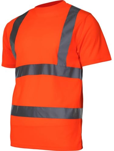 Lahti PRO T-Shirt Warnung Shirt Orange | Größe L | Reflektorstreifen