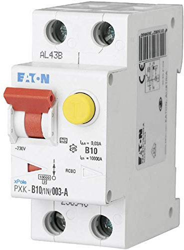 Eaton FI-Schalter PXK Eaton Moeller FI/LS-Schalter 10A, 1P+N-polig Typ C, Empfindlichkeit 30mA