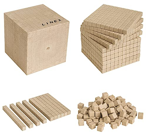 Linex Basisset Zählen und Rechnen, Dezimalsystem (bis 1.000), Holz, 121 Teile