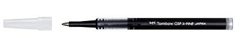 Tombow 0.5 mm Rollerball Refill Objekt Pack of 12 Black
