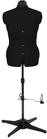 Adjustoform Verstellbare Schneiderpuppe Schwarz 8-Teilige | Mittel (M) [Größe EUR 44 bis 50]