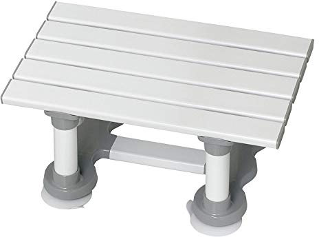 HOMECRAFT Savanah Slatted Bath seat, Lightweight and Portable Suction Bath Seat, Shower Chair Aid for Elderly, Disabled and Handicapped Users, 8 inch