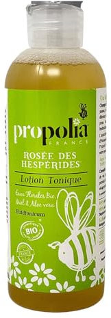 PROPOLIA - Bio - Lotion tonique - Nettoie, démaquille et tonifie - Miel, Aloe vera & Hamamélis - Adolescents et adultes - Fabriquée en France - 200 ml