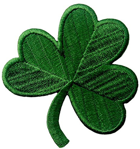 Irish Clover Dark Green Embroidered Emblem Lucky Shamrock Iron On Sew On Ireland Patch