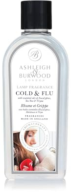 Ashleigh & Burwood - Essential Oil Blend Cold & Flu Lamp Fragrance - Purifying Eucalyptus, Tea Tree, Thyme - 500 mL - UK Made, Natural Ingredients, Aromatherapy, Air Purification, Menthol Properties