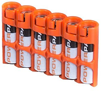 PowerPax 6 AAA Battery Caddy - Orange