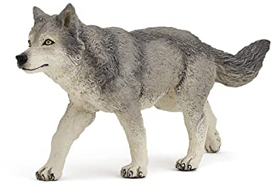 Papo - Tierfigur - Graue Wölfin, Geist des Waldes, Kinderspielzeug ab 3 Jahren - Verbindung mit der Wildnis