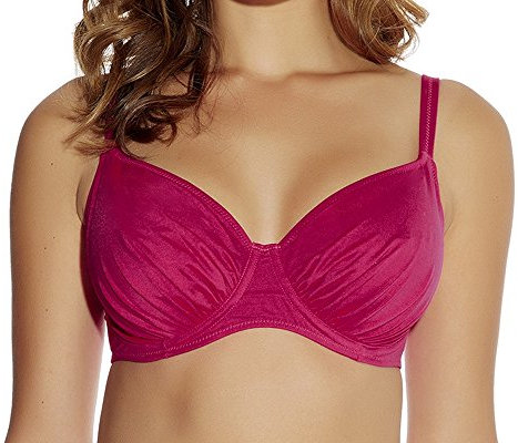 Fantasie 5749 Versailles Underwired Gathered Full Cup Bikini Top Bright Pink Pink 30D