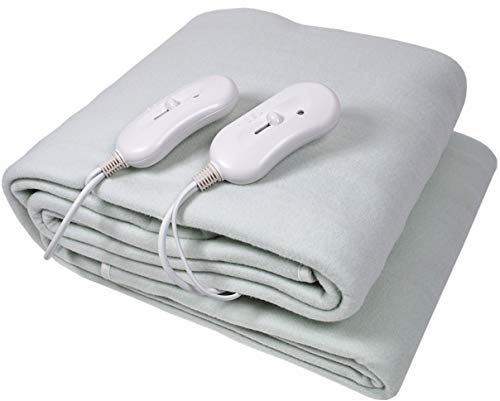 Helo 'C3' Heizdecke 193 x 137 cm mit Überhitzungsschutz, 3 Heizstufen und 2 Wärmezonen, ideal als Wärmedecke, inkl. 2 Bedieneinheiten mit je ca. 1,5 m Kabellänge