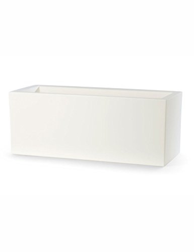 Teraplast Schio Cassa 100 cm Fiorirera, Bianco, 100 x 40 x 40 cm