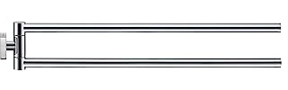 Duravit Karree Towel Rail Chrome