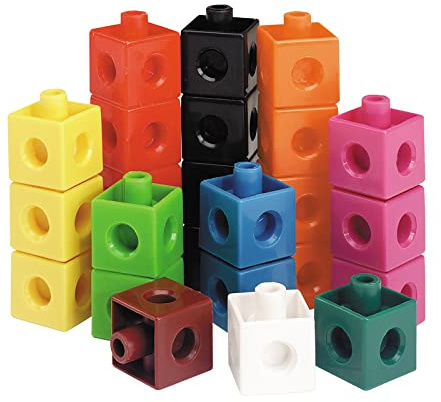 Learning Resources Cubi da Incastro, 5+ Anni, Set 500 Cubi Colorati 2 cm per attività Matematiche, Conteggio e Costruzioni Educative