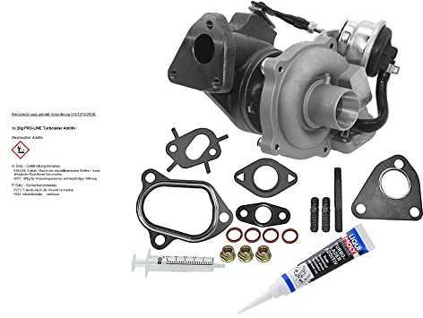 BESTPRICE 1x Turbocompressore, incl. kit di installazione, 1x Additivo per il riempimento iniziale del turbocompressore, Compatibile con FIAT 500 C, DOBLO, FIORINO, GRANDE PUNTO, IDEA, PANDA, PUNTO