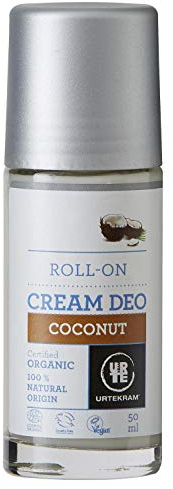 Urtekram Kokos Creme Deo Roll-On Bio, 0% Aluminium, 50 ml