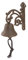 Dehner Campana nostalgica, ca. 18,5 x 7,5 x 15 cm, ghisa, Color ruggine, Marrone