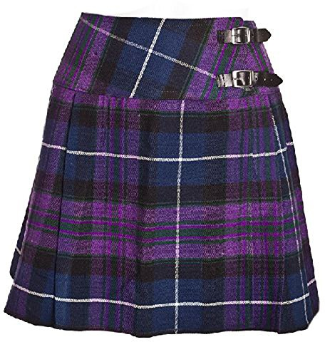 The Scotland Kilt Company Ladies Tartan Scottish Mini Billie Kilt - Pride of Scotland - Adjustable Buckle, High Rise Flattering Fit - 12 UK
