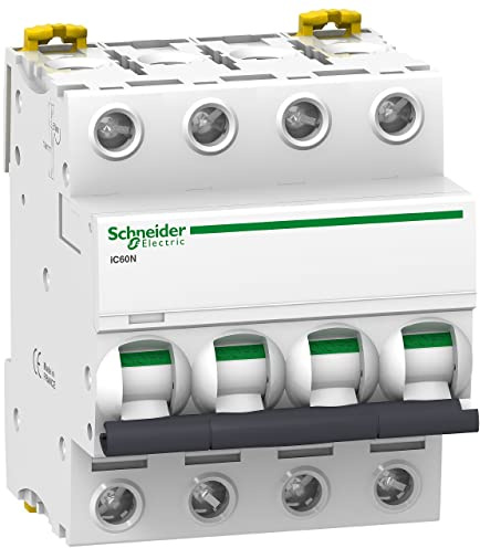 disjoncteur - ic60n - 4 pôles - 16a - courbe b - schneider electric a9f76416