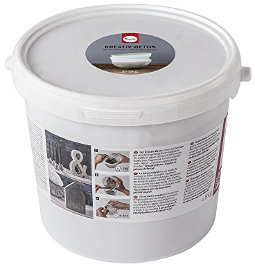 Rayher 34165000 Kreativ-Beton, Eimer 9kg, Grau
