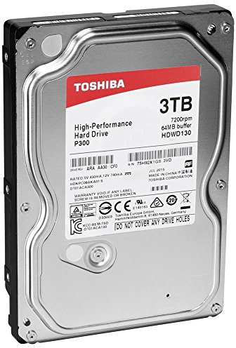 Toshiba P300 3 TB Interne Festplatte (8,9 cm (3,5 Zoll), SATA) schwarz