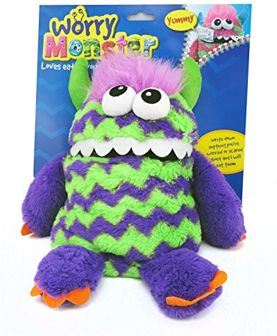 Toyland PURPLE WORRY MONSTER PLUSH TOY RECOMMENDED BY CHILD PSYCHOLOGISTS WRITE DOWN YOUR WORRIES