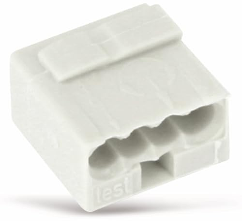 WAGO Verbindungsklemmen 243-304 | 4 Leiter, bis 0,8 mm, 100 Stück, MICRO Verbindungsdosenklemme für eindrähtige Leiter, bestätigte Anwendungssicherheit, kleinstmögliche Bauform