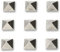 Dakine Pyramid Studs, Snow Traction, One Size, Chrome